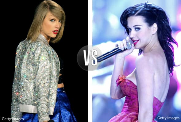 Taylor registró su tercer número uno en Billboard con 'Bad Blood'. Katy alcanzó colocó 5 sencillos en el primer lugar, lo cual quiere decir que está cerca de alcanzarla.