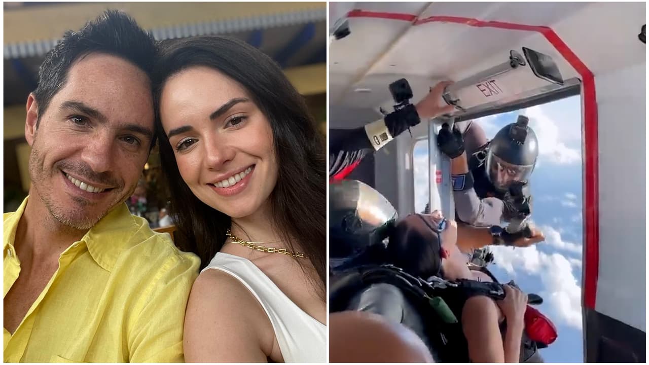 Novia de Mauricio Ochmann muestra que está dispuesta a todo por él: se tiró de un avión