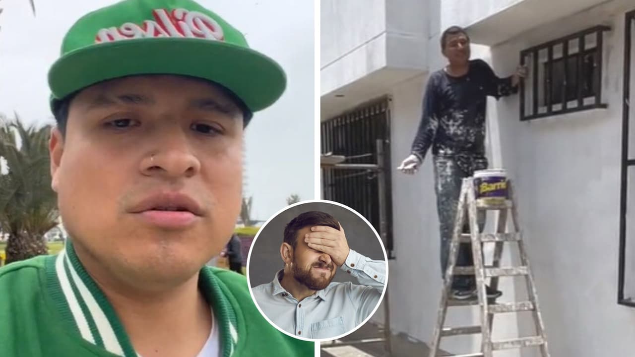 Albañil se equivoca, pinta una casa que no debía y recibe reclamo: video explota en TikTok