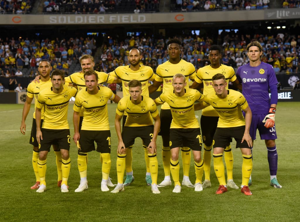 17) 
<b>Borussia Dortmund</b>. El equipo germano es uno de los tres miembros de la Bundesliga en este top 20. Su valor según 
<i>Transkermarkt</i> es 378.2 millones de euros.