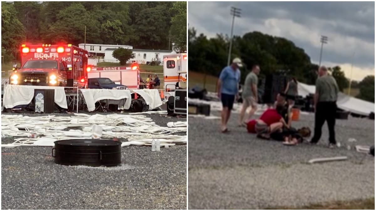 Un muerto y 22 heridos tras el colapso de una carpa durante un evento religioso en Virginia