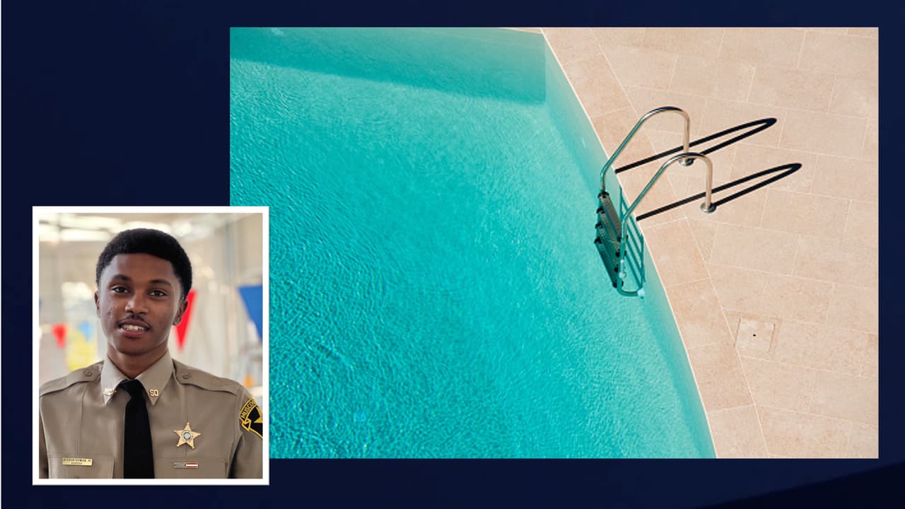 Oficial salva a dos niños que se encontraban inconscientes en una piscina 