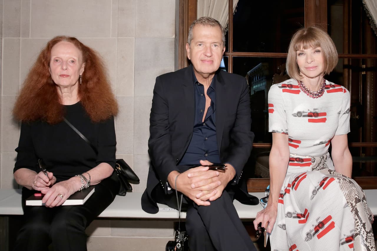 Grace Coddington, la directora creativa de Vogue, el fotógrafo Mario Testino y la editora jefe de Vogue EEUU, Anna Wintour estuvieron presentes.