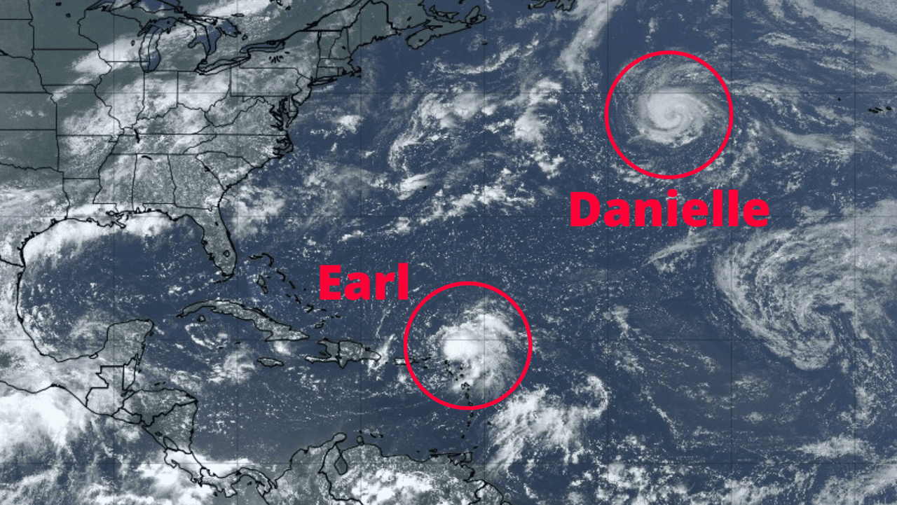 La tormenta tropical Earl se le une a Danielle en el Atlántico, ¿qué significa esto para Florida?