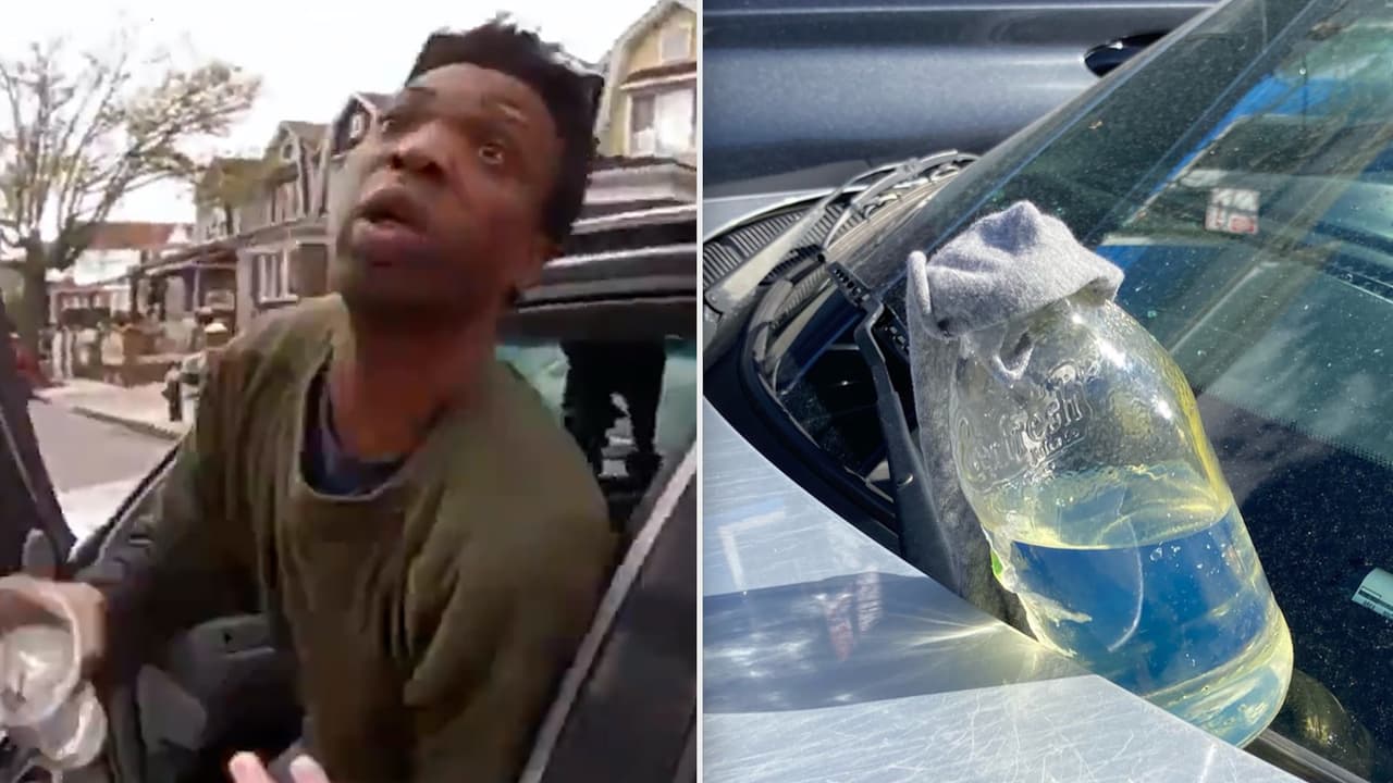 Hombre lanza líquido químico y cóctel Molotov a policías tras saltarse una luz roja en Brooklyn