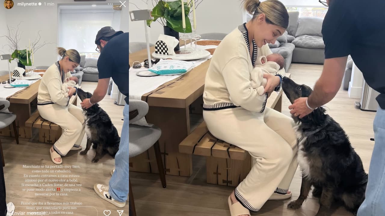 Así fue el encuentro entre 'Macchiato' y Caden, el bebé de Migbelis Castellanos.
