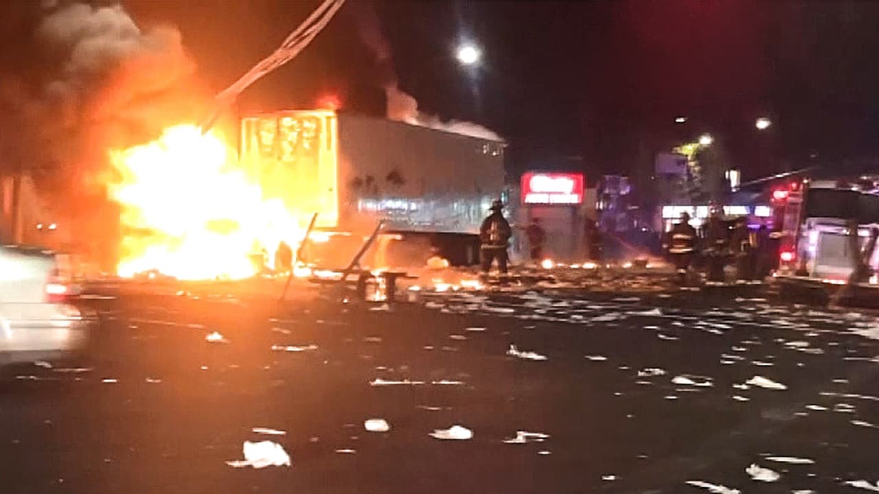 "Pensé que iba a morir": conductor del camión incendiado en los ‘sideshows’ de Oakland rompe el silencio