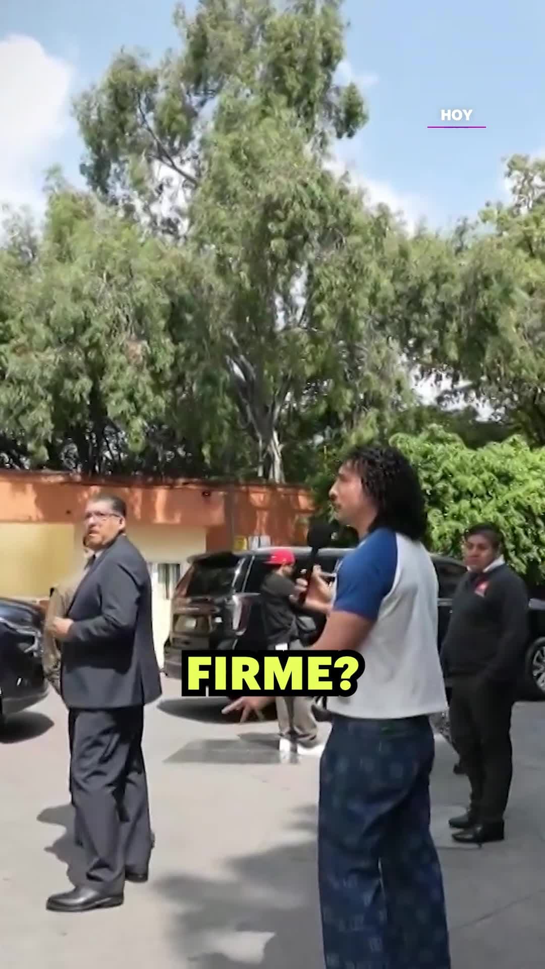 Detrás de cámaras de la visita de Grupo Firme a Hoy