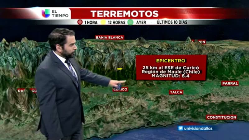 El tiempo: terremoto en Chile