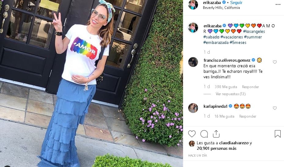 "(Erika) 
<b>no ha subido casi nada de peso</b>, la pancita (la tiene) muy chiquita y como que 
<b>las niñas te hacen más hinchadita</b>, ojalá y espero no equivocarme y si sí, pues que venga con salud", aseguró.
<br>