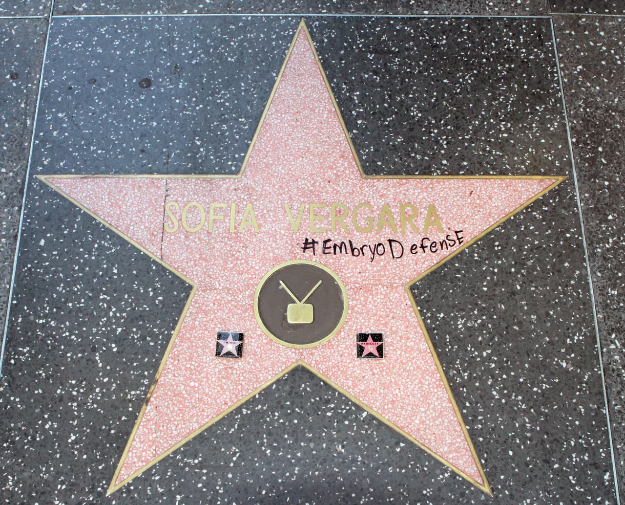 Un grupo de manifestantes pro-vida atentó contra la estrella de la colombiana.