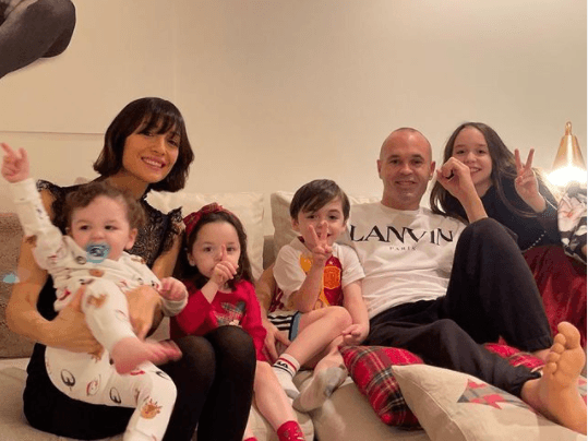 Así celebró Andrés Iniesta el inicio de año en Japón.