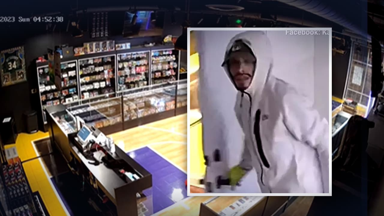 "Tarjetas de béisbol, baloncesto y Pokémon": Ladrones rompen puerta de tienda de Tujunga con camioneta y roban mercancía     