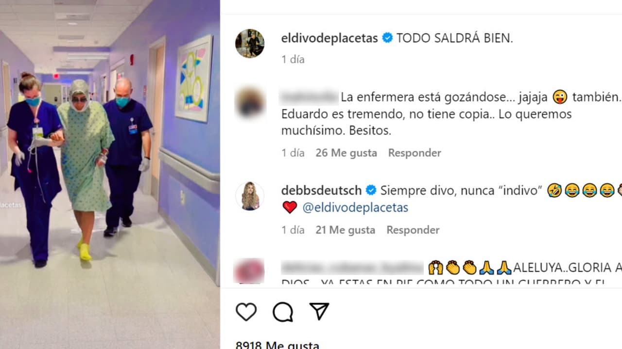 Eduardo Antonio mostró los avances de su recuperación.