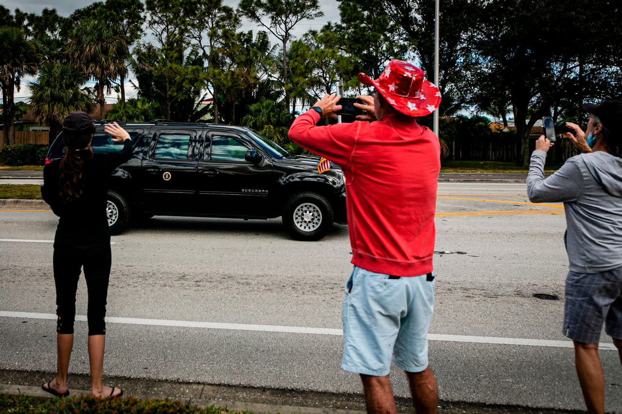 En las calles había simpatizantes de Trump.