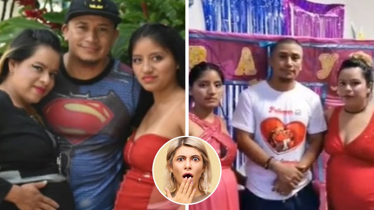 Hombre realiza 'baby shower' para sus dos esposas al mismo tiempo: video causa indignación