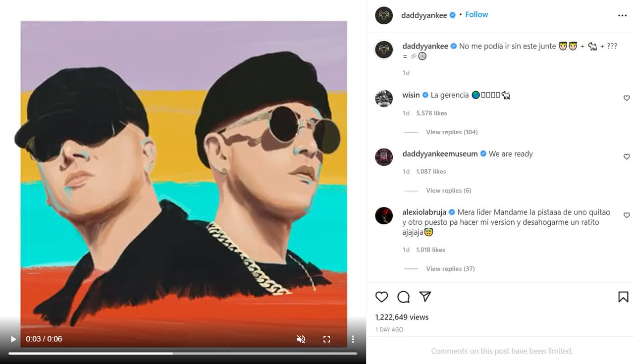 Por su parte, el reggaetoreo también hizo una publicación donde muestra que el dueto Wisin y Yandel también están en el proyecto musical.
<br>