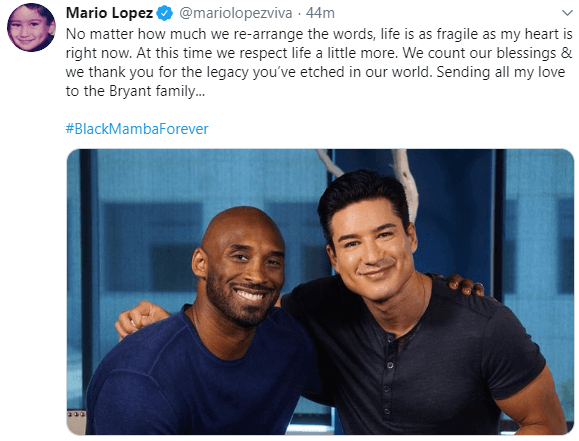 “La vida es tan frágil como mi corazón en este momento”, manifestó el presentador
<b> Mario López. </b>“En este momento respetamos la vida un poco más”.