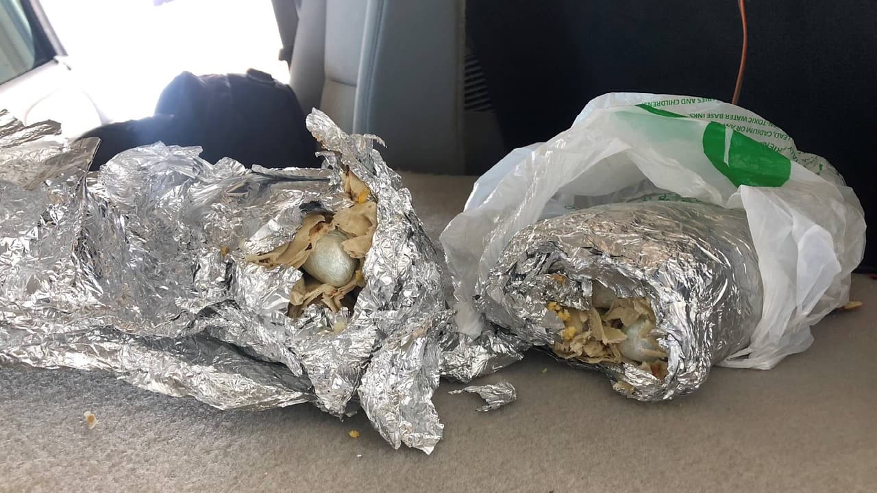 Droga hasta en la comida: decomisan $60,000 de fentanilo camuflada en burritos