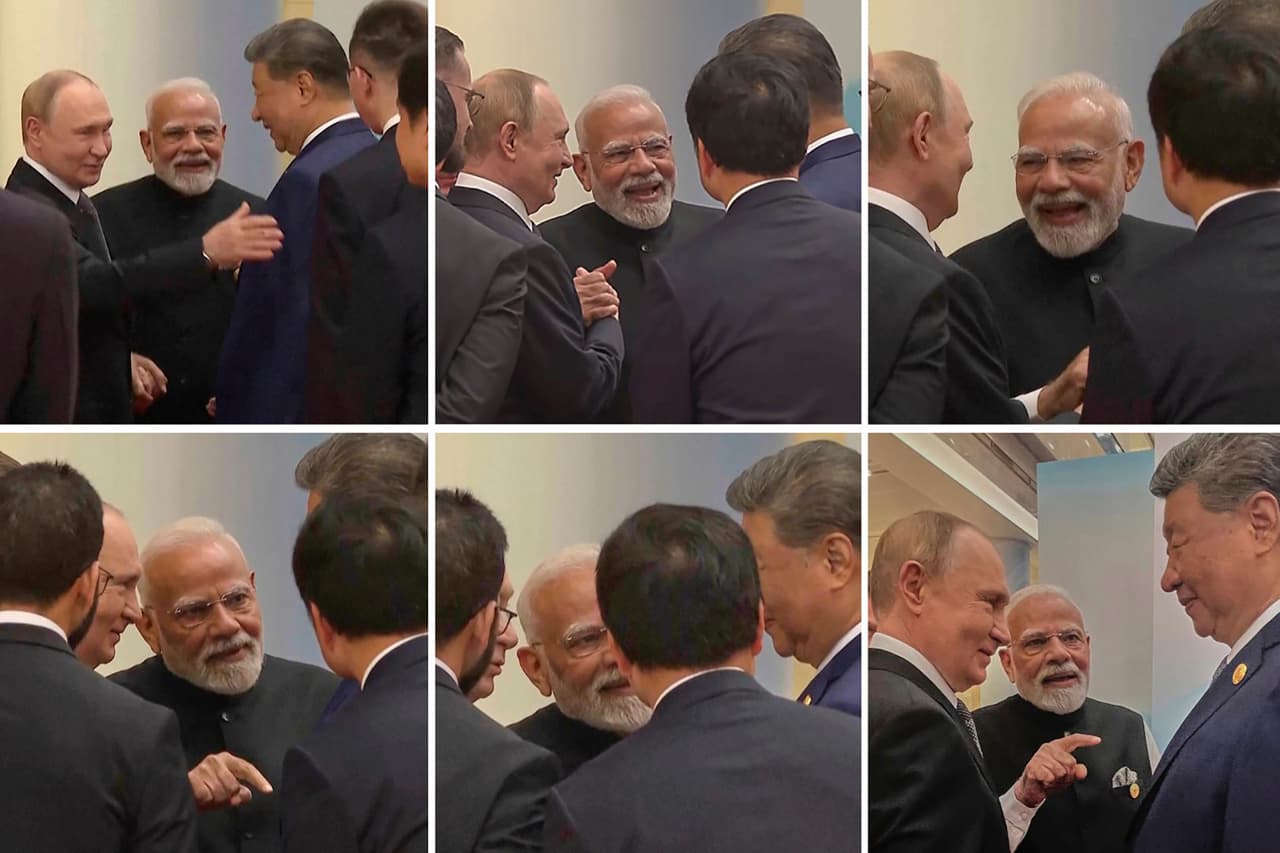 Vladimir Putin, Narendra Modi, y Xi Jinping el 1 de septiembre de 2025.