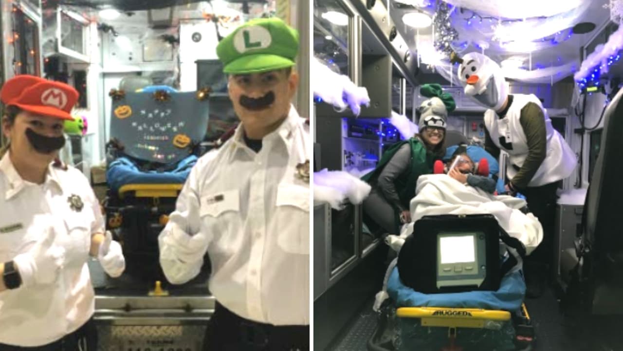 Ofrecen llevar a niños con discapacidad a pedir dulces en ambulancias de MedStar en Fort Worth