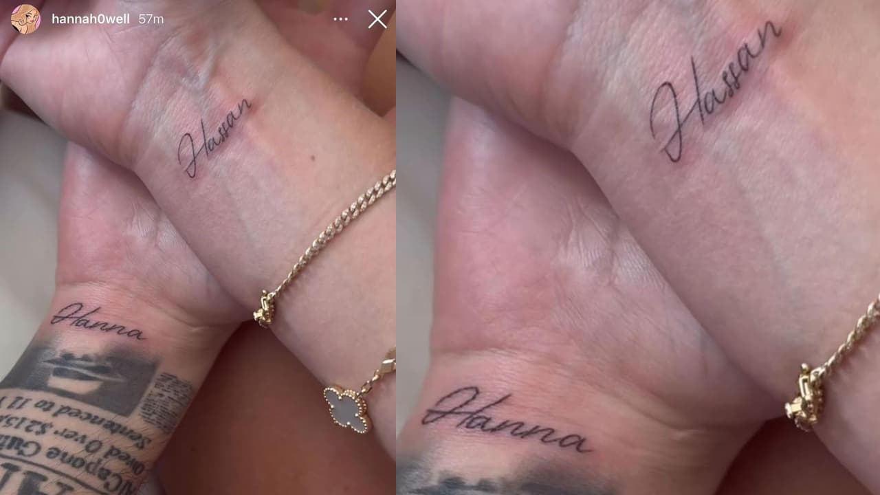 Peso Pluma y Hanna Howell se tatuaron sus nombres.