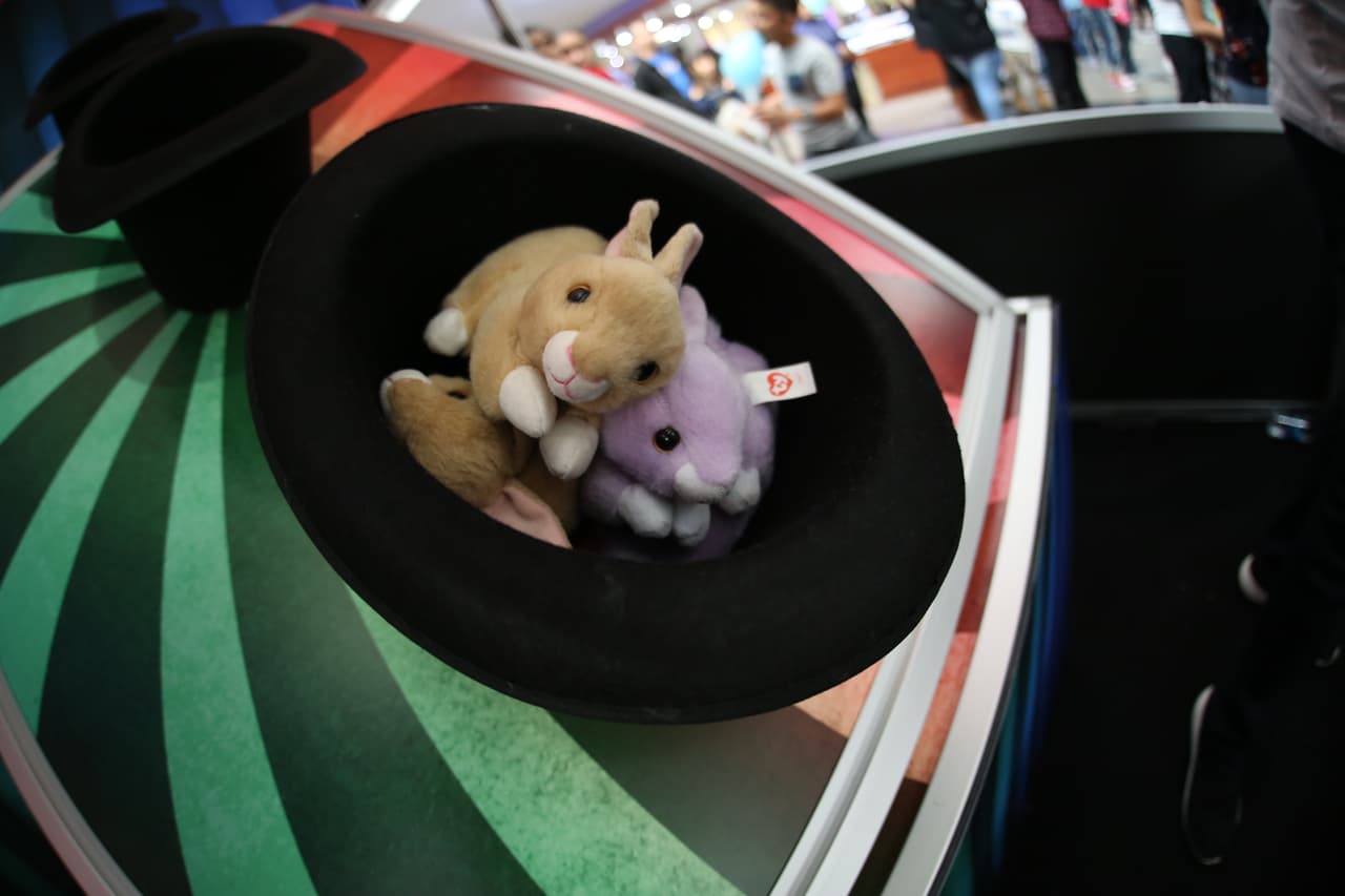 El conejo en el sombrero (Rabbit in a Hat) fue uno de los juegos preferidos.