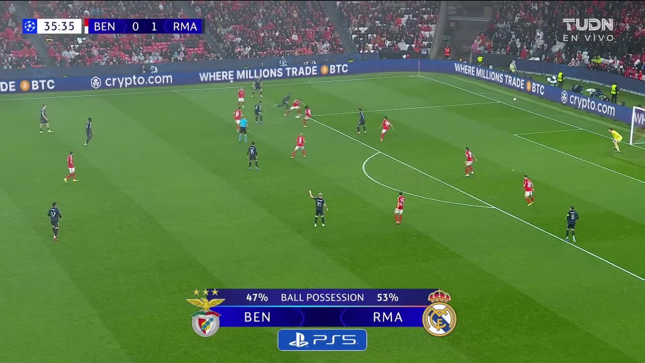 ¡GOL!  anota para Benfica. Andreas Schjelderup