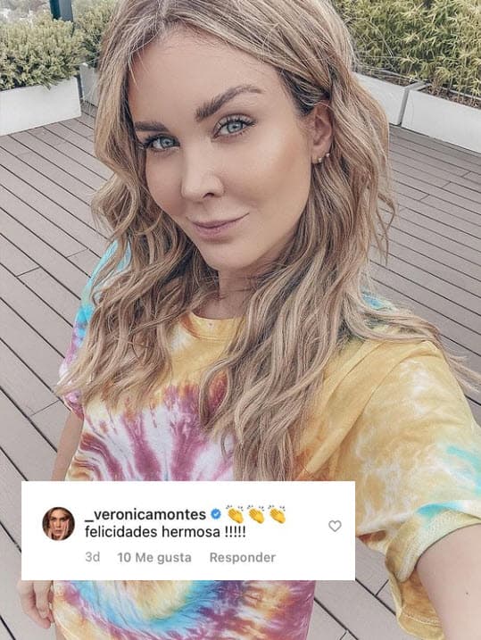 Otra de sus compañeras, Verónica Montes, también envió sus felicitaciones: "¡Felicidades, hermosa!", escribió en la cuenta de Ivana De María.
