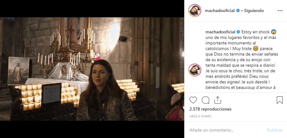 Alicia Machado se dijo en shock debido a que es uno de sus lugares favoritos en el mundo. "Muy triste, parece que Dios no termina de enviar señales de su existencia y de su enojo con tanta maldad que se respira a diario", expresó la actriz.