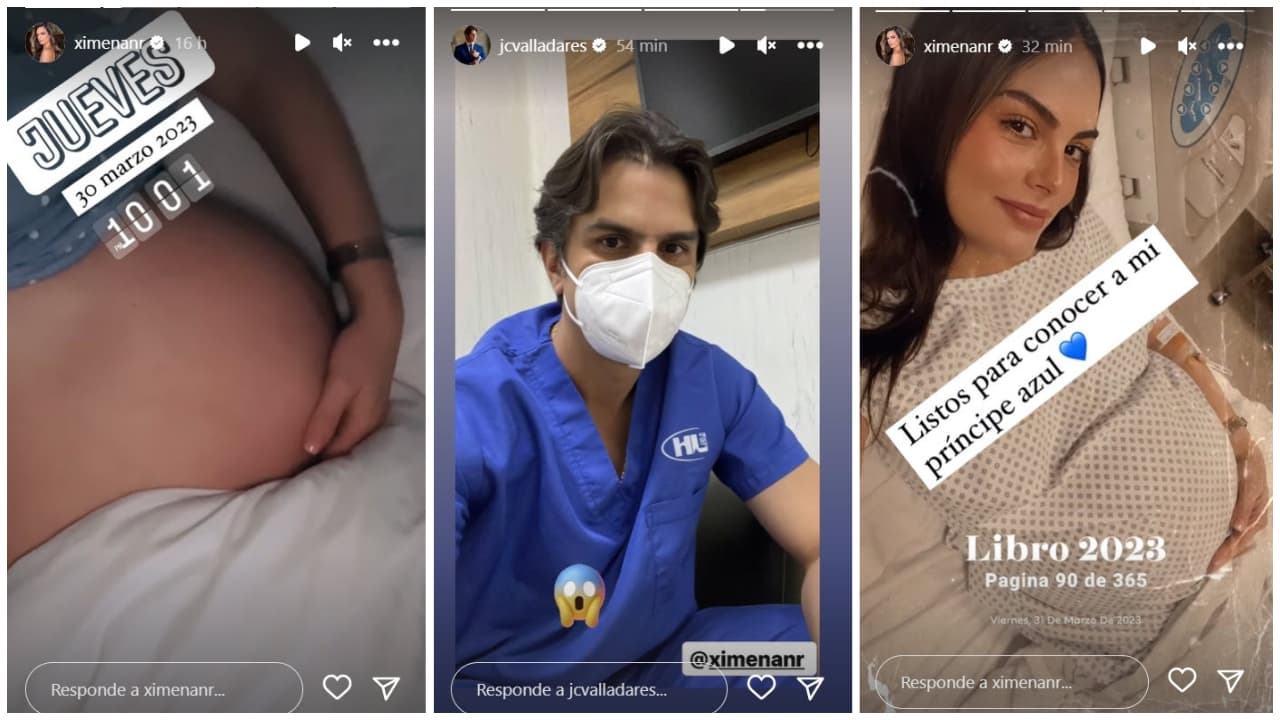 Ximena Navarrete a punto de dar a luz a su segundo hijo.