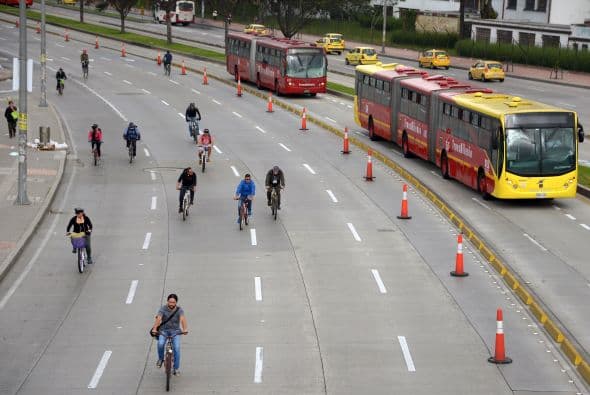 Las estaciones de TrasMilenio funcionaron con normalidad para desplazar a los usuarios, sin embargo por momentos el servicio se vio rebasado.