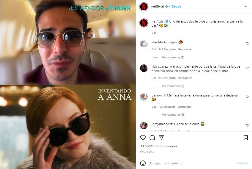 Netflix Instagram Latinoamérica