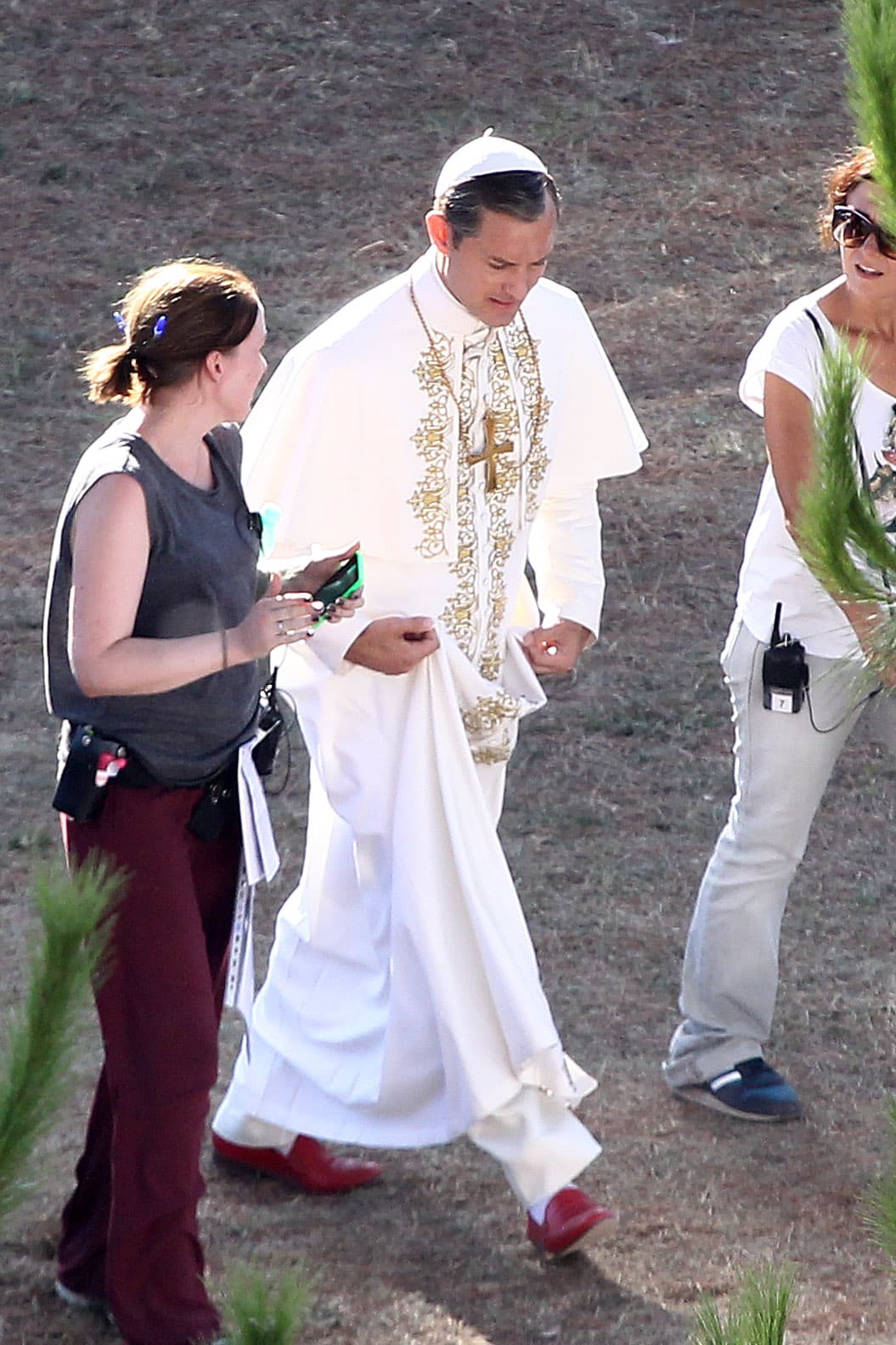 Estas imágenes fueron captadas en Roma, mientras se hacían algunas de las escenas.