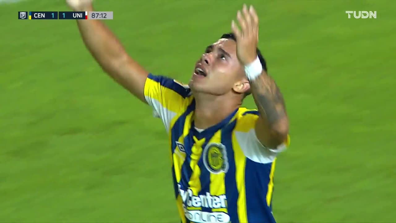 ¡Una barbaridad de disparo! Giaccone hace golazo para el 1-1 de Central