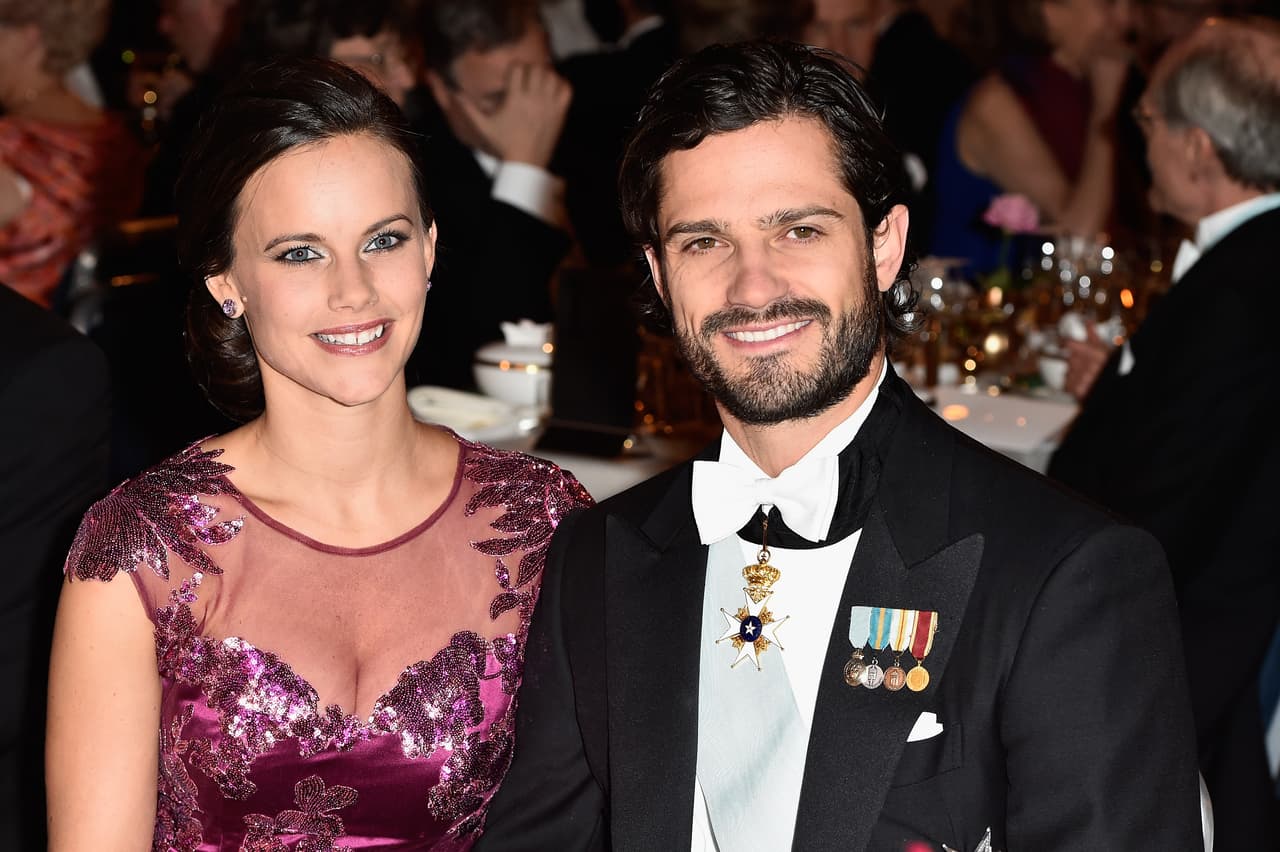 Sofía y Carlos Felipe en la cena del Premio Nóbel el año pasado.