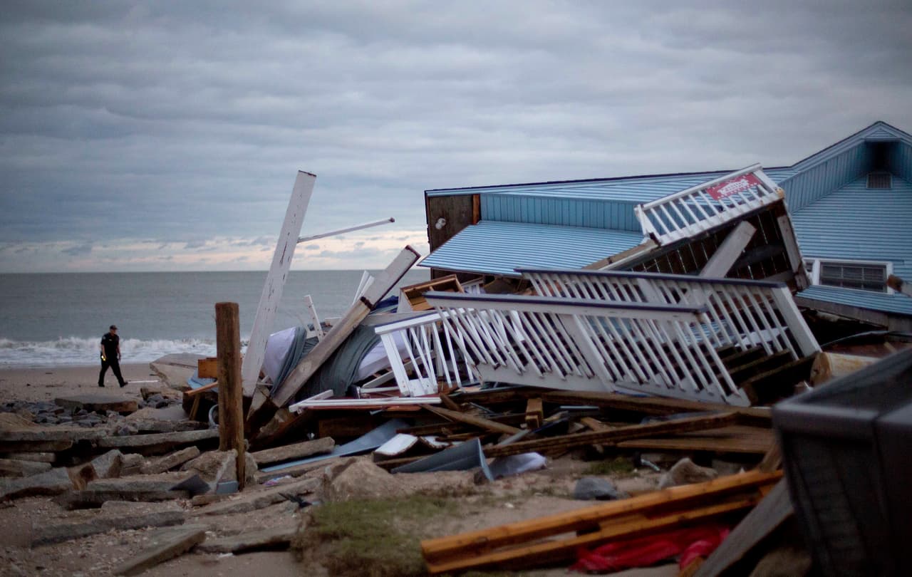 Una construcción totalmente destruida por Matthew en Edisto Beach, Carolina del Sur. 8 de Octubre.