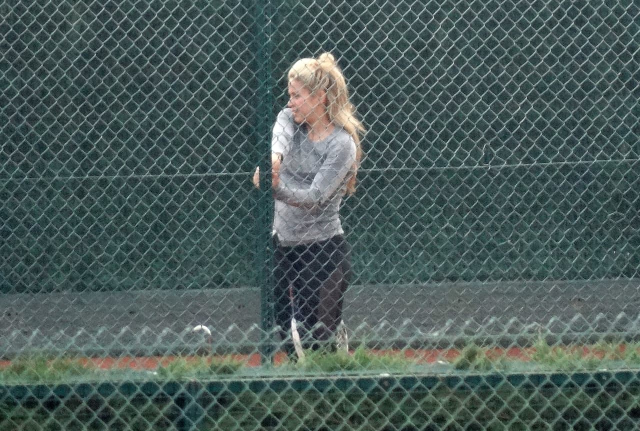 Photo © 2017 EuropaPress/The Grosby Group Barcelona, April 18, 2017. Shakira takes her adorable two-year-old son Sasha to a tennis class in Barcelona.