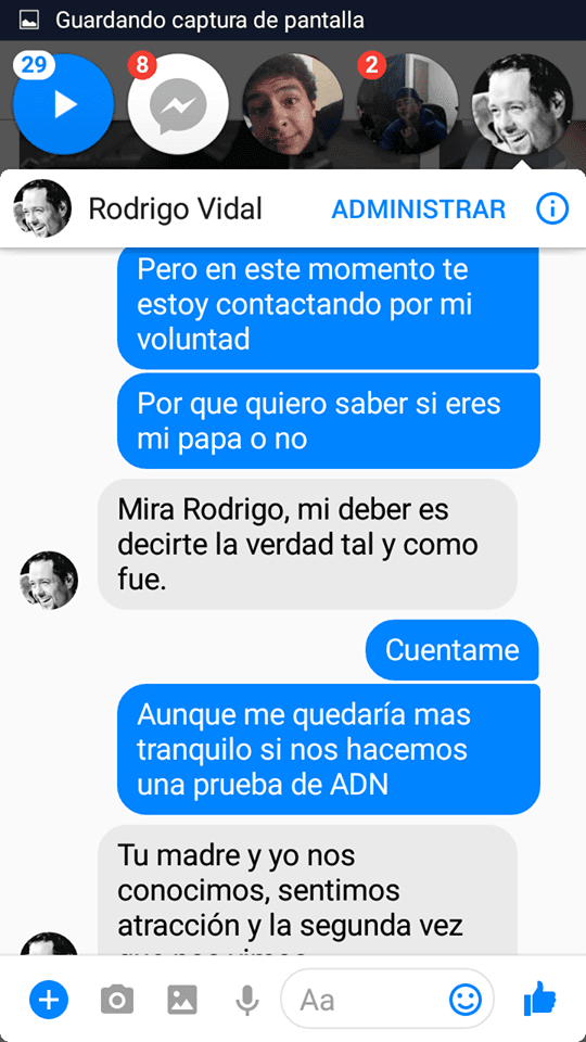 El actor en dicha conversación le contó a detalle los encuentros que había tenido con Karen, su mamá.