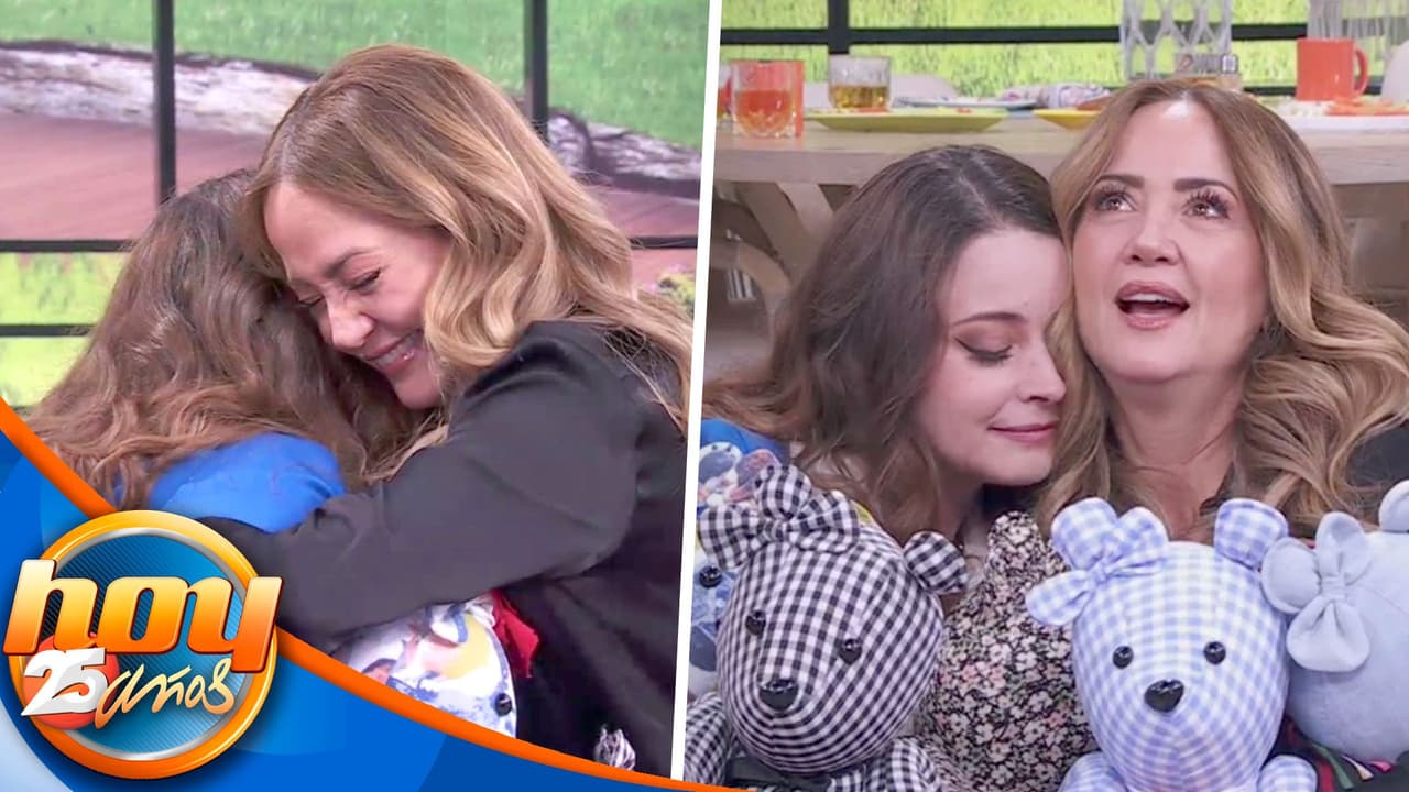 Conmovida, Andrea Legarreta recibe de su sobrina los ositos hechos con la ropa de su mamá