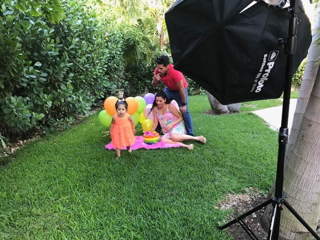 Los orgullosos papás de Giulietta se divirtieron mucho con las ocurrencias de su pequeña.