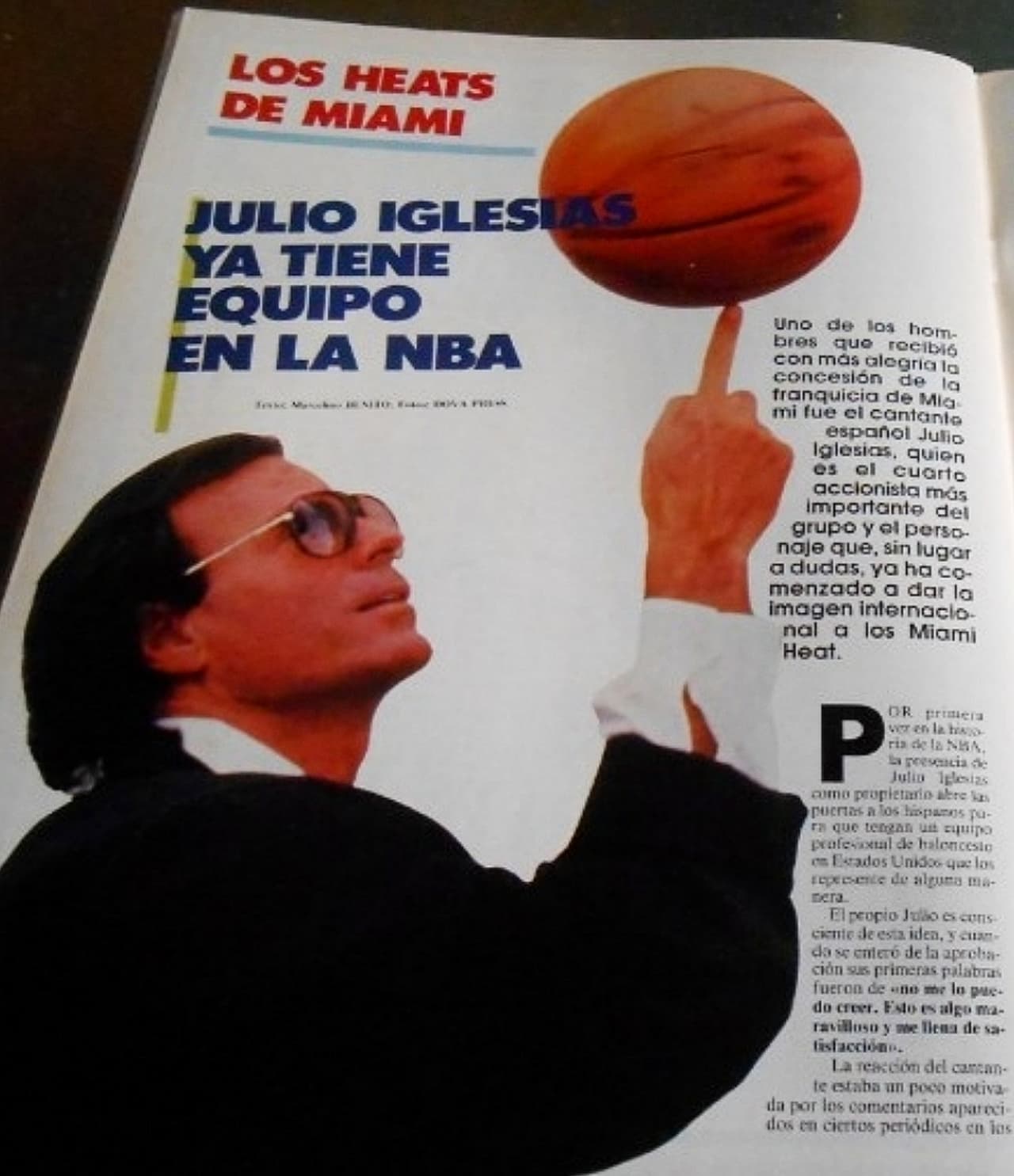 <b>Julio Iglesias</b> es uno de los socios fundadores del equipo de la NBA, Miami Heat. Aunque ya vendió gran parte de sus acciones, aún conserva un pequeño porcentaje.