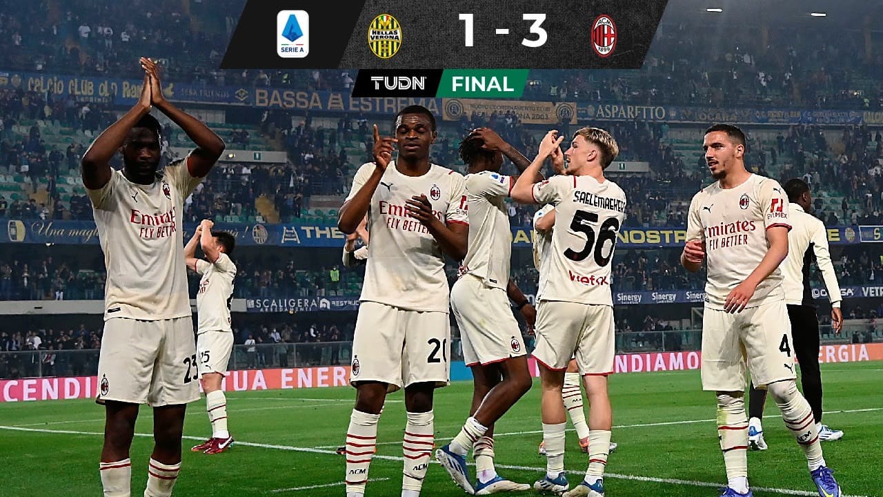 Milan saca el triunfo ante el Verona y se pone a un paso del Scudetto