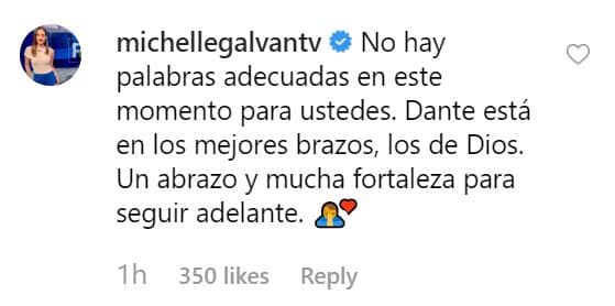 Michelle Galván, presentadora de Primer Impacto, se sumó a la pena de Ferdinando y Brenda.