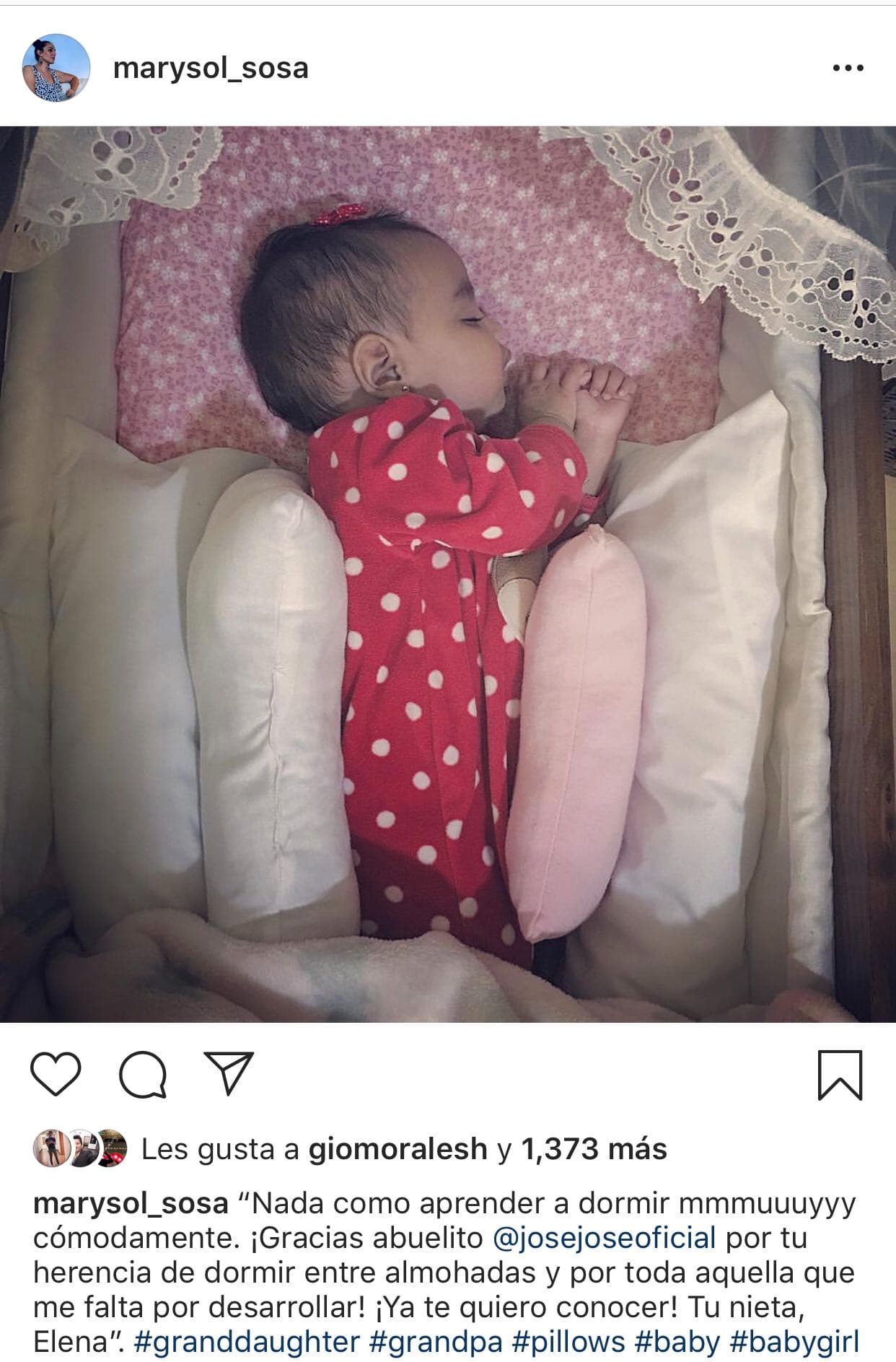 De acuerdo con el portal 
<b><a href="https://www.lasestrellas.tv/espectaculos-1/famosos-1/que-enfermedad-tenia-jose-jose-el-principe-de-la-cancion-cancer-pancreas">Las Estrellas</a></b>
<a href="https://www.lasestrellas.tv/espectaculos-1/famosos-1/que-enfermedad-tenia-jose-jose-el-principe-de-la-cancion-cancer-pancreas">,</a> cuando la bebé nació pesó 7.09 libras y midió 1.73 pies.