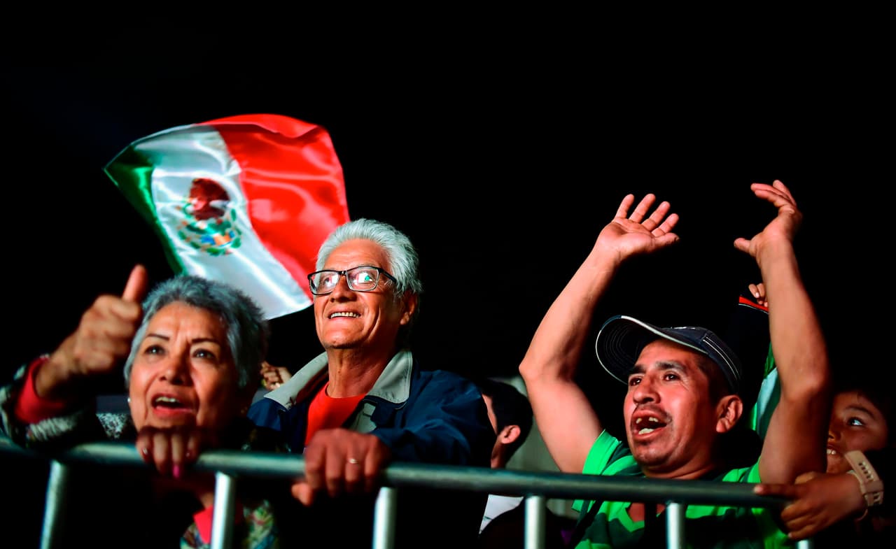 Los seguidores del nuevo presidente que llegue para la celebración.