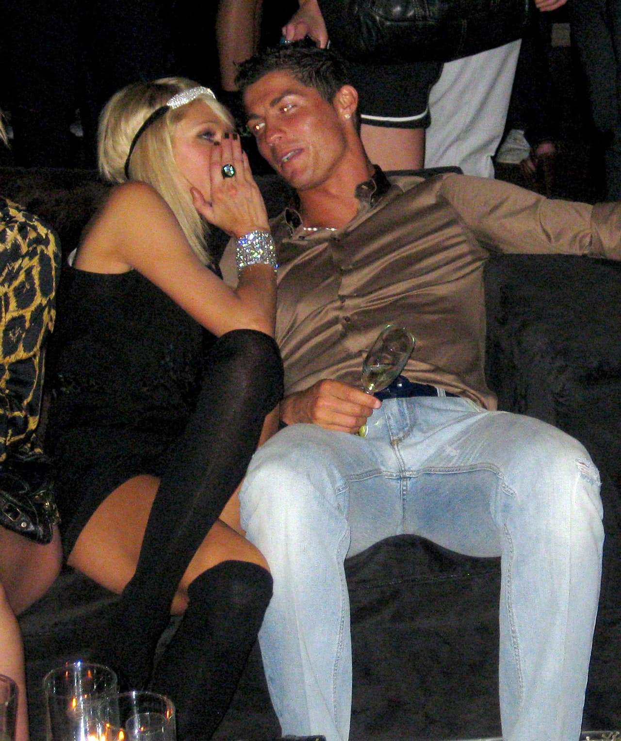 En el lugar coincidieron con Cristiano Ronaldo y unos amigos.