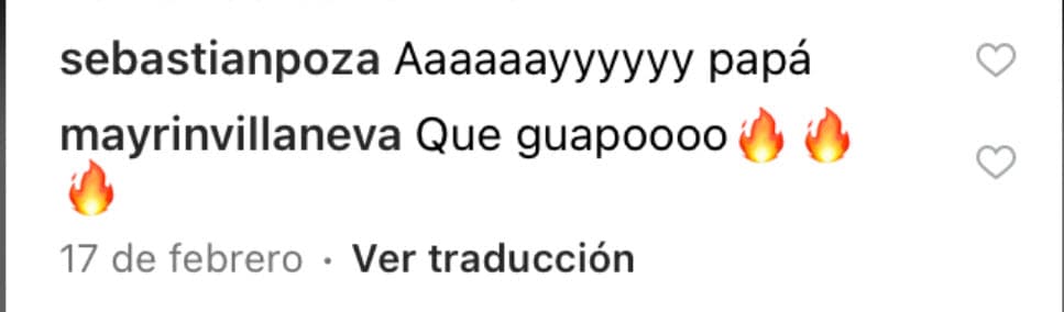 "¡Aaay, papá!", escribió el actor en la imagen en la que aparece Joss vistiéndose de traje para una sesión de fotos con Romina para la revista ¡Hola! en México. Su 'suegra' también comentó: "Qué guapo".
