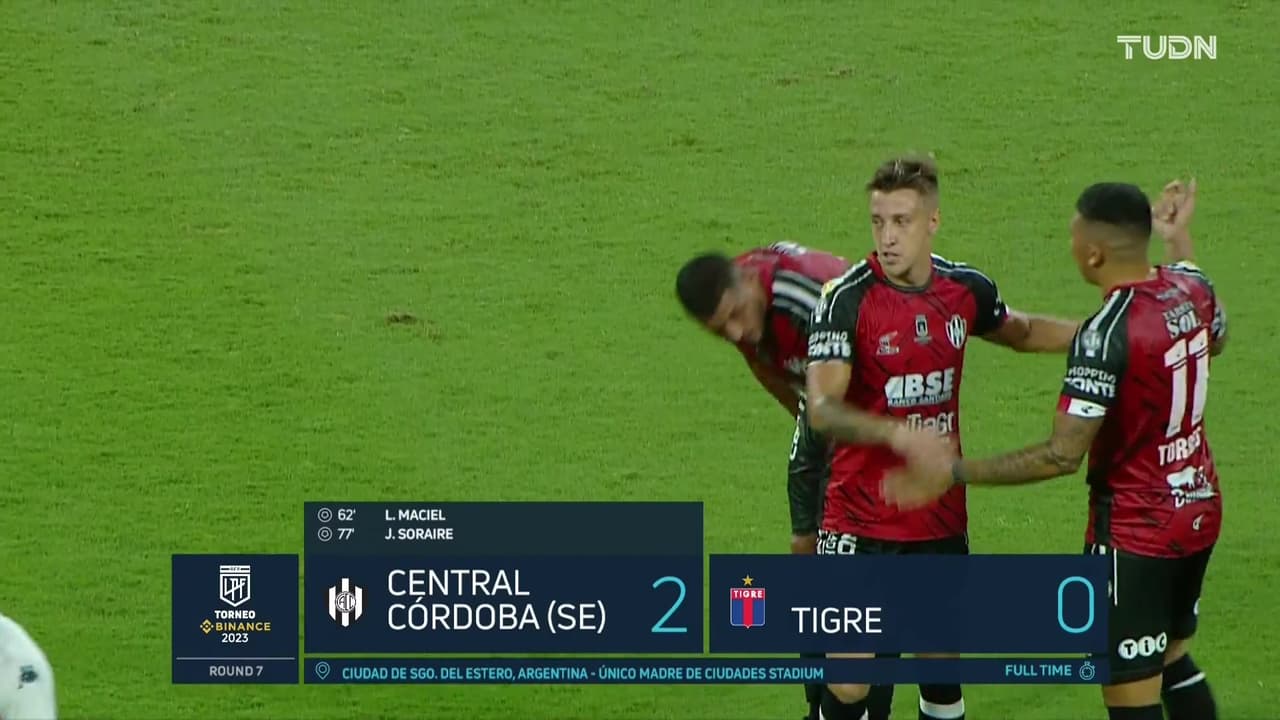 Resumen | Central Córdoba aprovecha la localía y le pegan 2-0 a Tigre