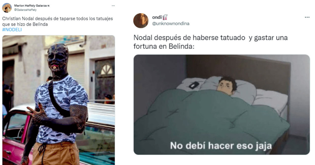 Memes de la ruptura de Nodal y Belinda
